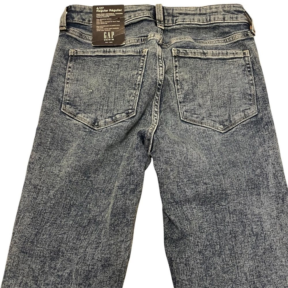 GAP Women's Skinny Jeans in Distressed Blue W27 L27 Regular - Picture 6 of 11